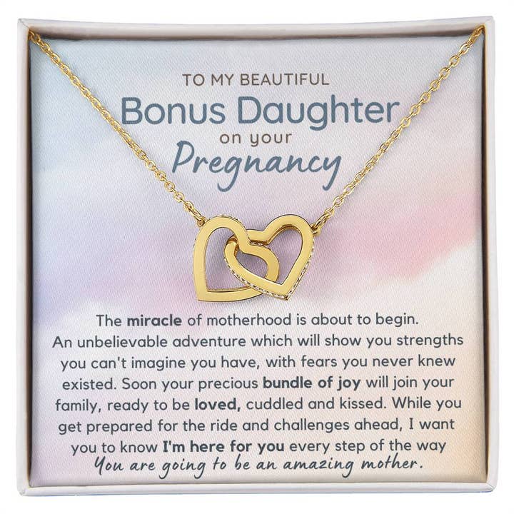 Carpe Diem Gifts - Wholesale Pendant/Charm Necklace - Special Bonus Daughter Pregnancy Gift Heart Necklace | New Mom Gift