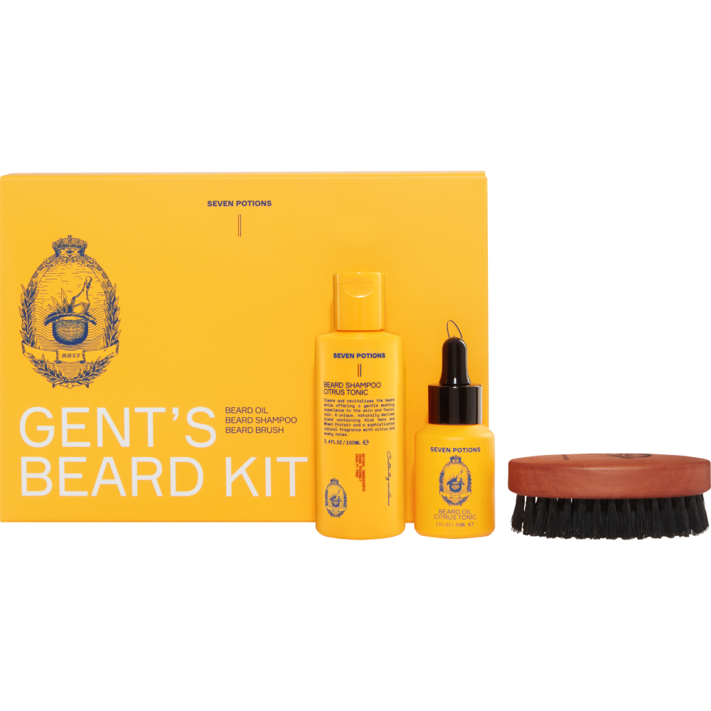 Seven Potions – wholesale Beard styling product – Seven Potions Beard Grooming Set - Beard Oil, Shampoo, Brush2