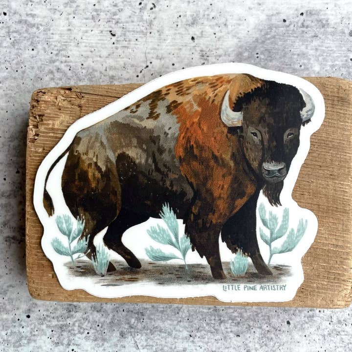 Sagebrush Bison klistermärke för wholesale av Canyon & Cove Art