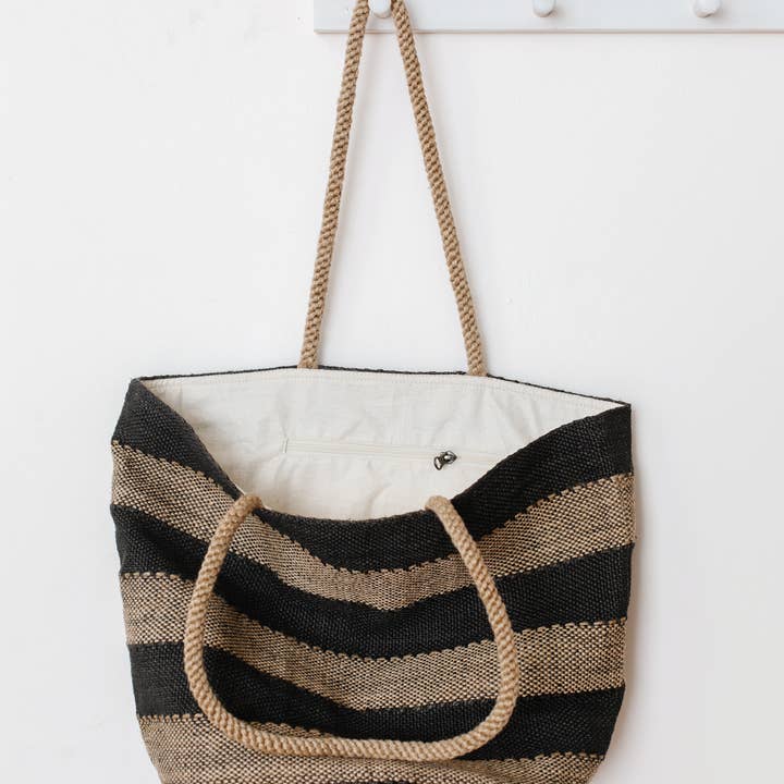 Will & Atlas – wholesale Bärkasse - Dam – Axelväska, jute/Khari grå1