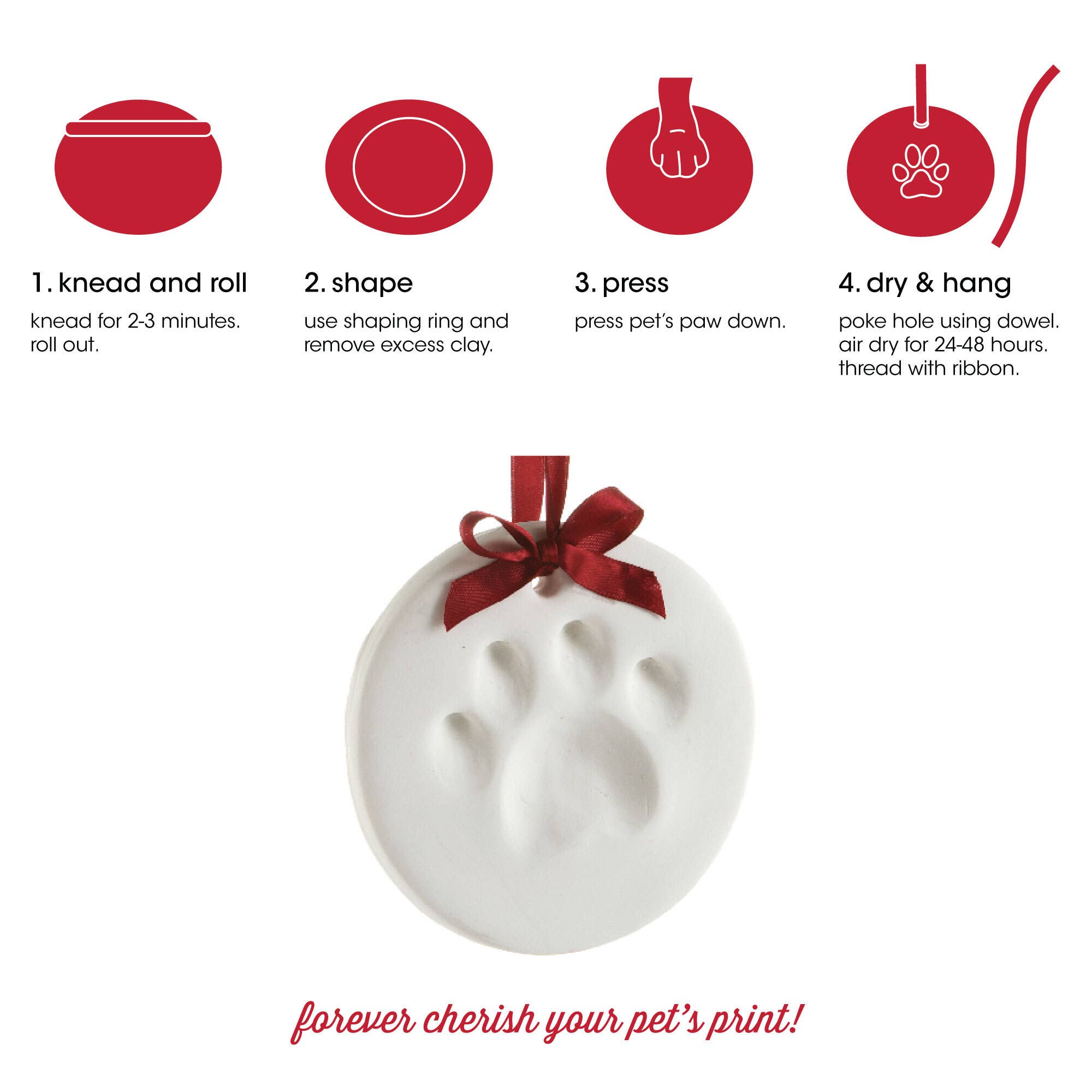 Pearhead - Wholesale Ornament - Pet Pawprint Christmas Keepsake Ornament3