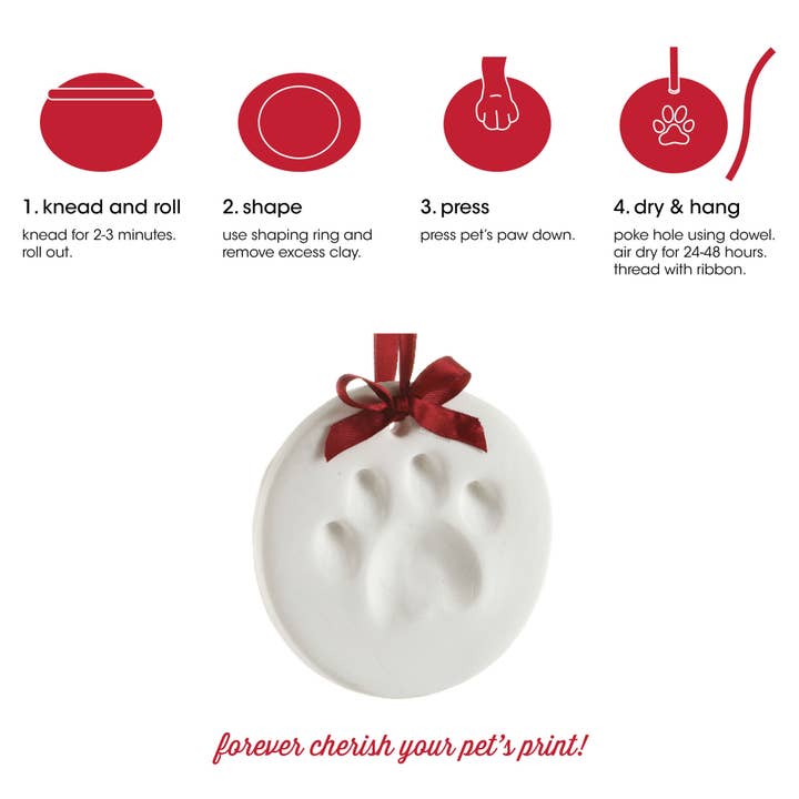 Pearhead - Wholesale Ornament - Pet Pawprint Christmas Keepsake Ornament3