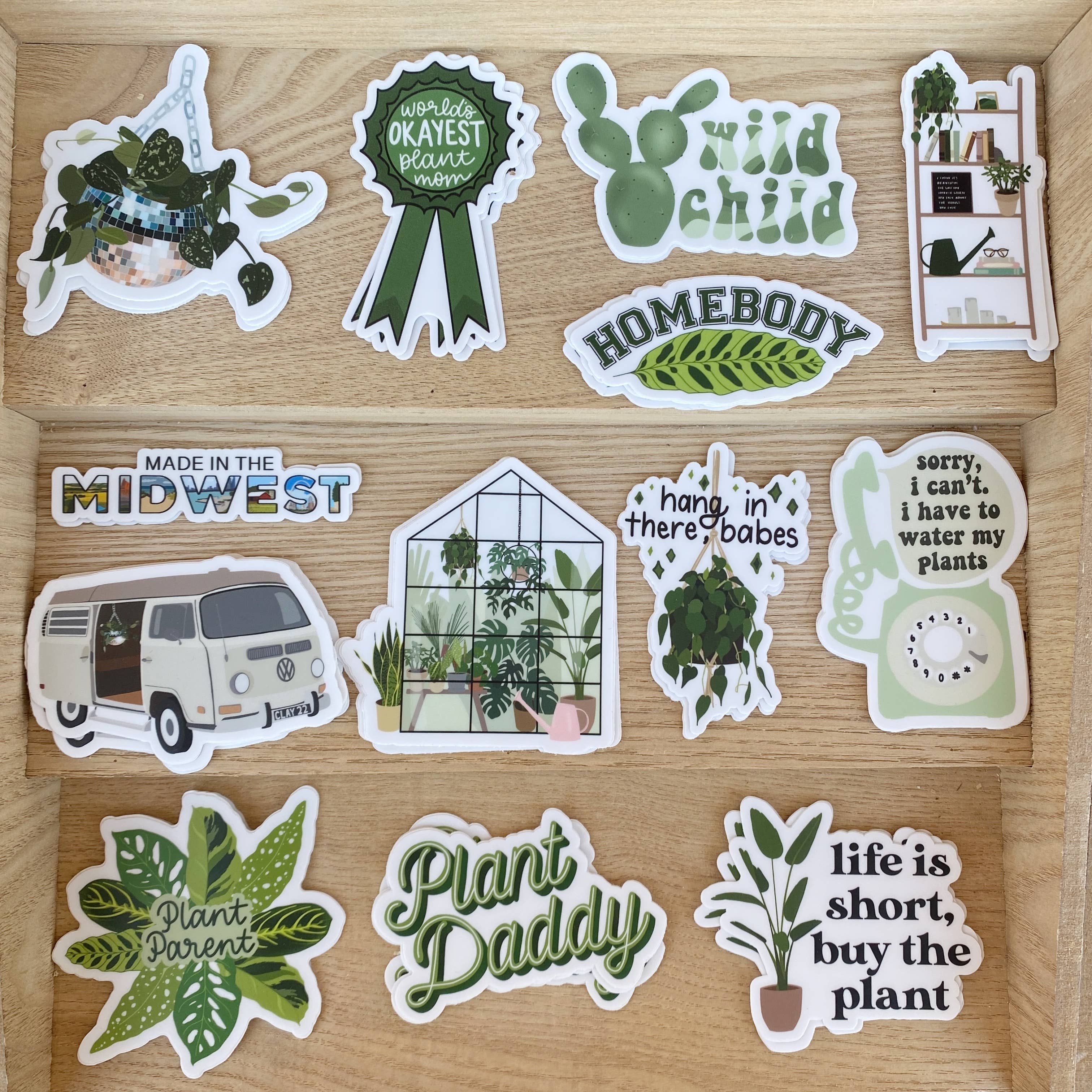 Clay Collection Co. - Wholesale Sticker - Retro Plant Van Sticker2