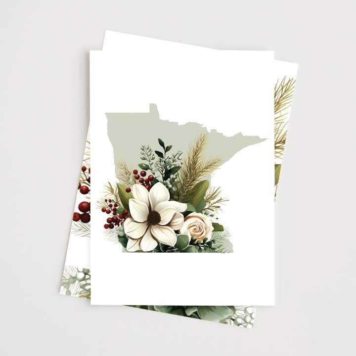 Minnesota julkort | Fyra årstider-serien för wholesale av Paperfinch Design
