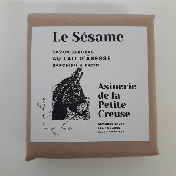 Sesame Donkey Milk Soap for wholesale by Asinerie de la Petite Creuse