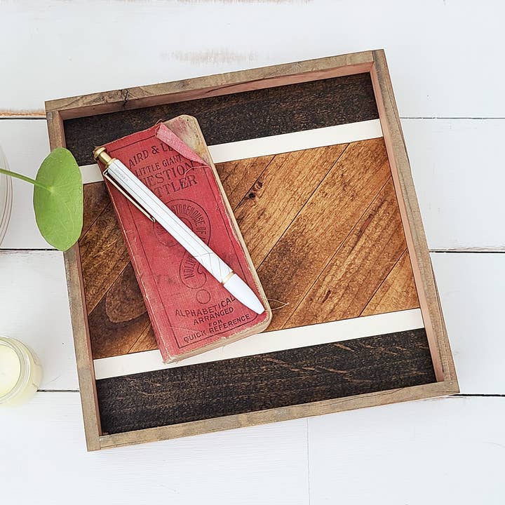 Bandeja cuadrada geométrica en natural para venta al por mayor de Infinite Abyss