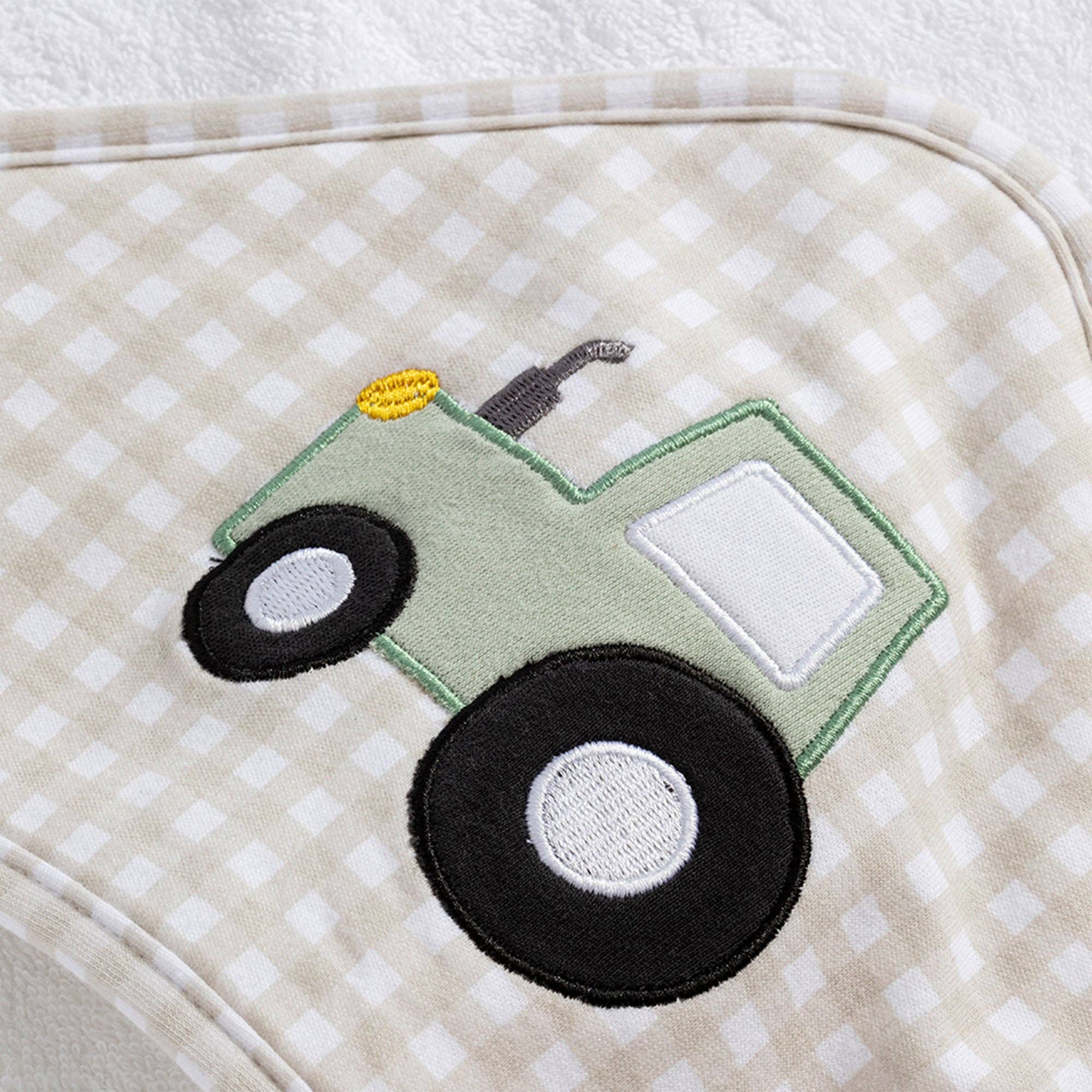 Living Textiles - Wholesale Hooded Towel - Kids & Baby - Hooded Towel - Tractor Ride1