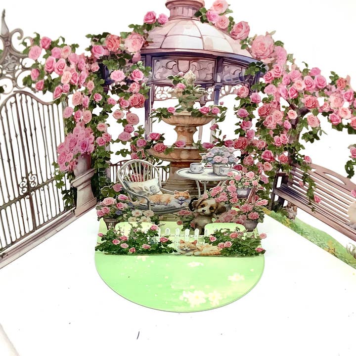 All Little Cute Things - Wholesale Everyday Greeting Card - Tea and Secret Garden Pop Up Greeting Card Black Pyramid tea4