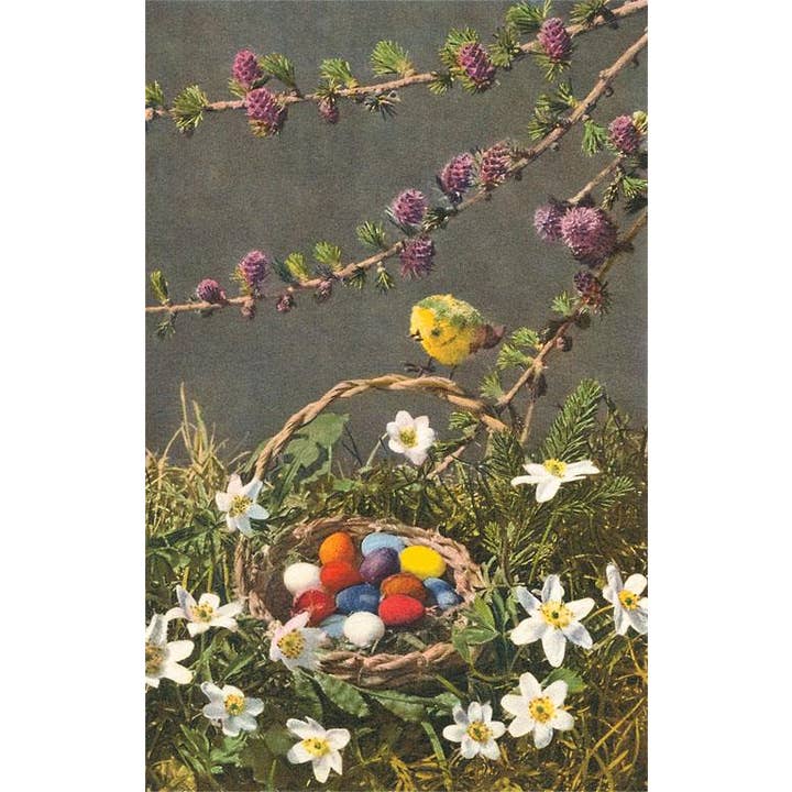 Cartolina EA-218 Uova di Pasqua Luminose nel Nido per la vendita all'ingrosso da parte di Found Image Press