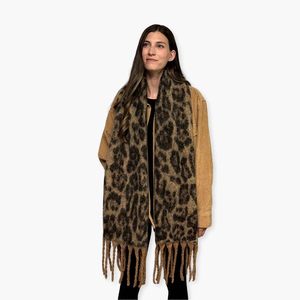 Humble Hilo - Wholesale Scarf - Women's - Humble Hilo Woven Chunky Scarf Cocoon Fringe34