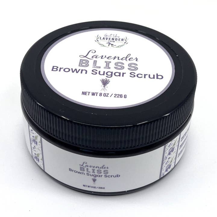 Lavender Bliss Brown Sugar Scrub - 8oz - Great Lakes Lavende for wholesale by Great Lakes Lavender Farm