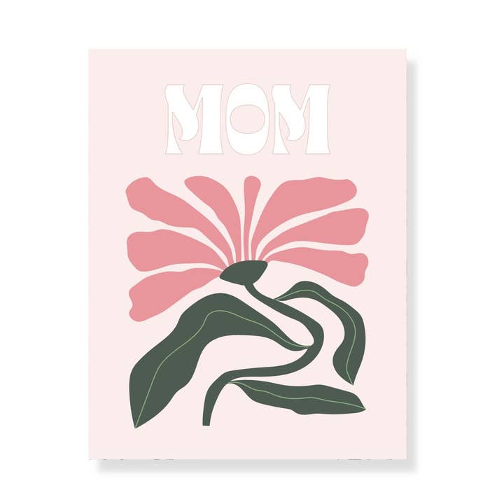 Pink Retro Happy Mothers Day Greeting Card for wholesale by Paper Giggles