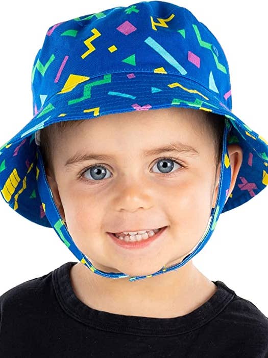 Toddler Bucket Hat - Abstract Pattern Blue (1-4 years) for wholesale by Funky Junque