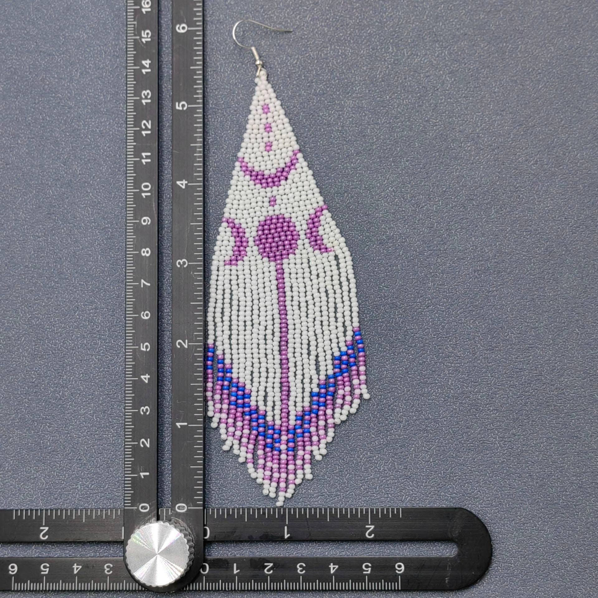 Mio Queena - Venta al por mayor Pendientes de borla - Pendientes colgantes con flecos y perlas de semillas de sol y luna, BJ/SB/MS2