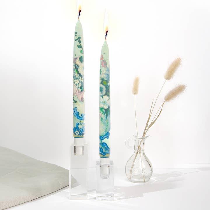 Flatyz Candles - Wholesale Tapered Candle/Candlestick - Taper Candles - Flowers in a Rococo Vase, Paul Cezanne