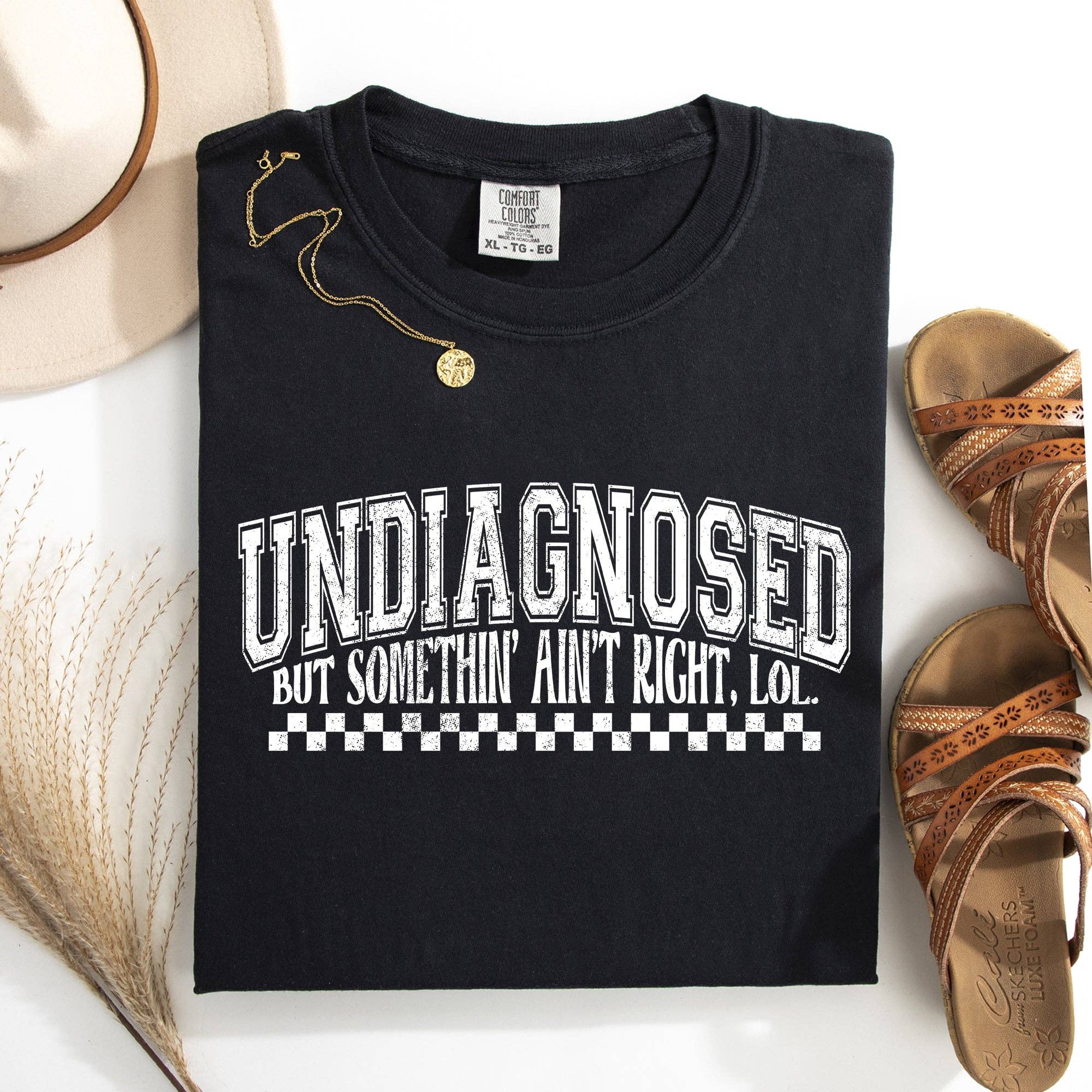 Refinery Number One LLC - Wholesale T-Shirt (Graphic) - Unisex - Undiagnosed, But Something Ain't Right, Mental Health Tshirt7