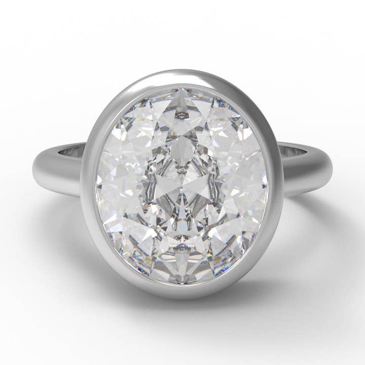 Ring 2.7 Ctw Oval Moissanite 925 Sterling Silver Ring for wholesale by Star Joya