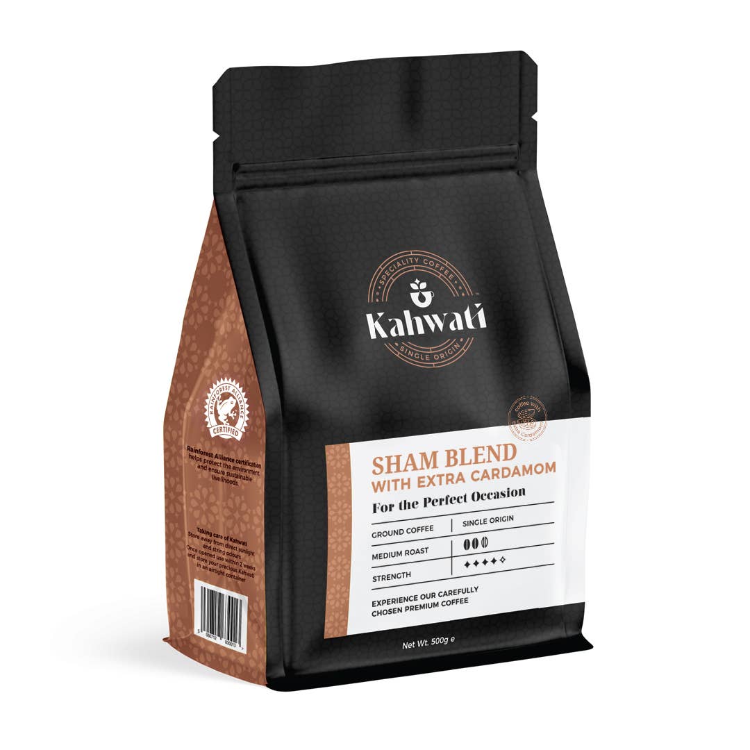 KAHWATI SPECIALITY COFFEE - Wholesale Ground Coffee - 250g Sham Blend - Turkish Ground Coffee With Extra Cardamom6