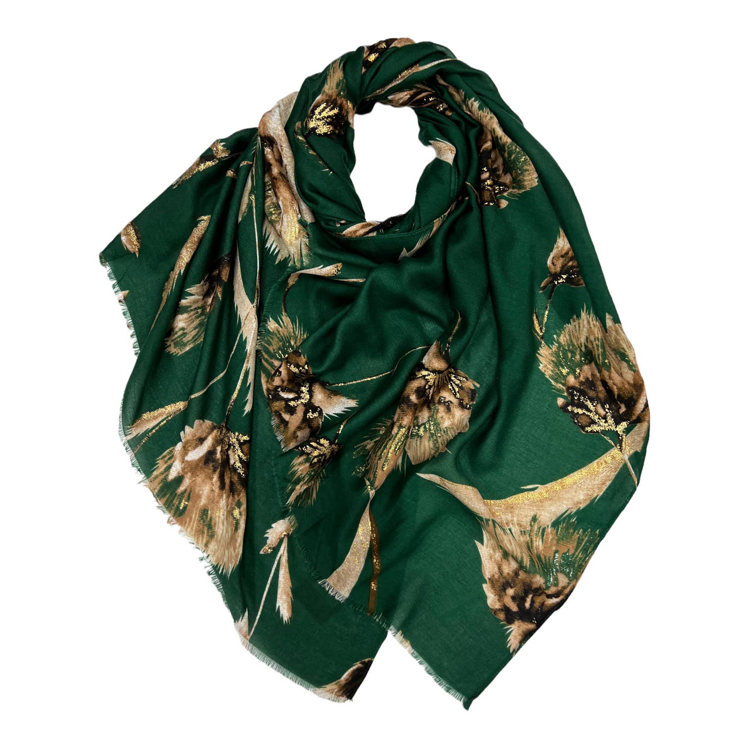 London Scarves - Wholesale Scarf - Women's - Dusty miller flower print on medium weight scarf5