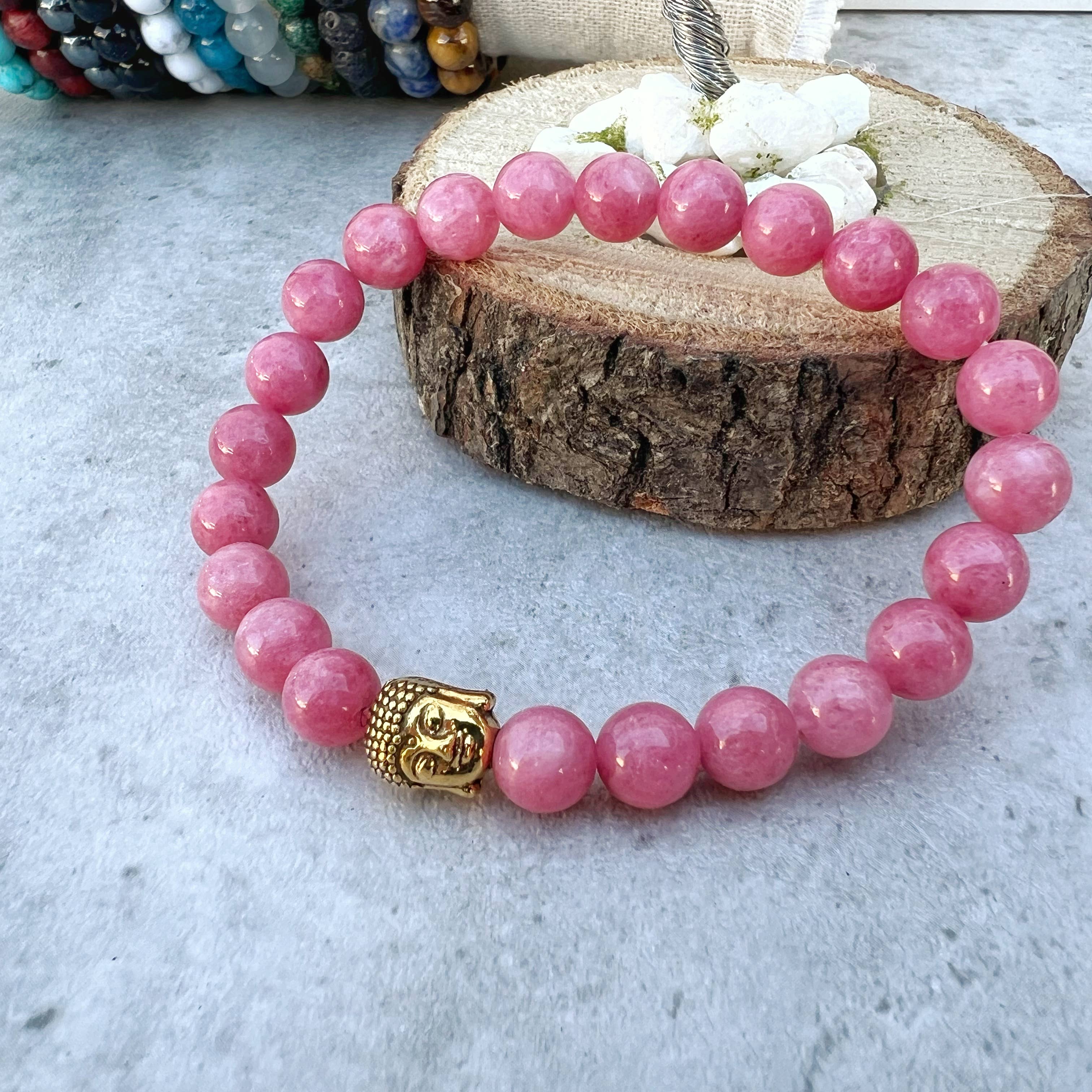 Gypsy Soul - Vendita all'ingrosso Bracciale con perline - Braccialetto Buddha con pietre naturali - Confezione da 12 pezzi6
