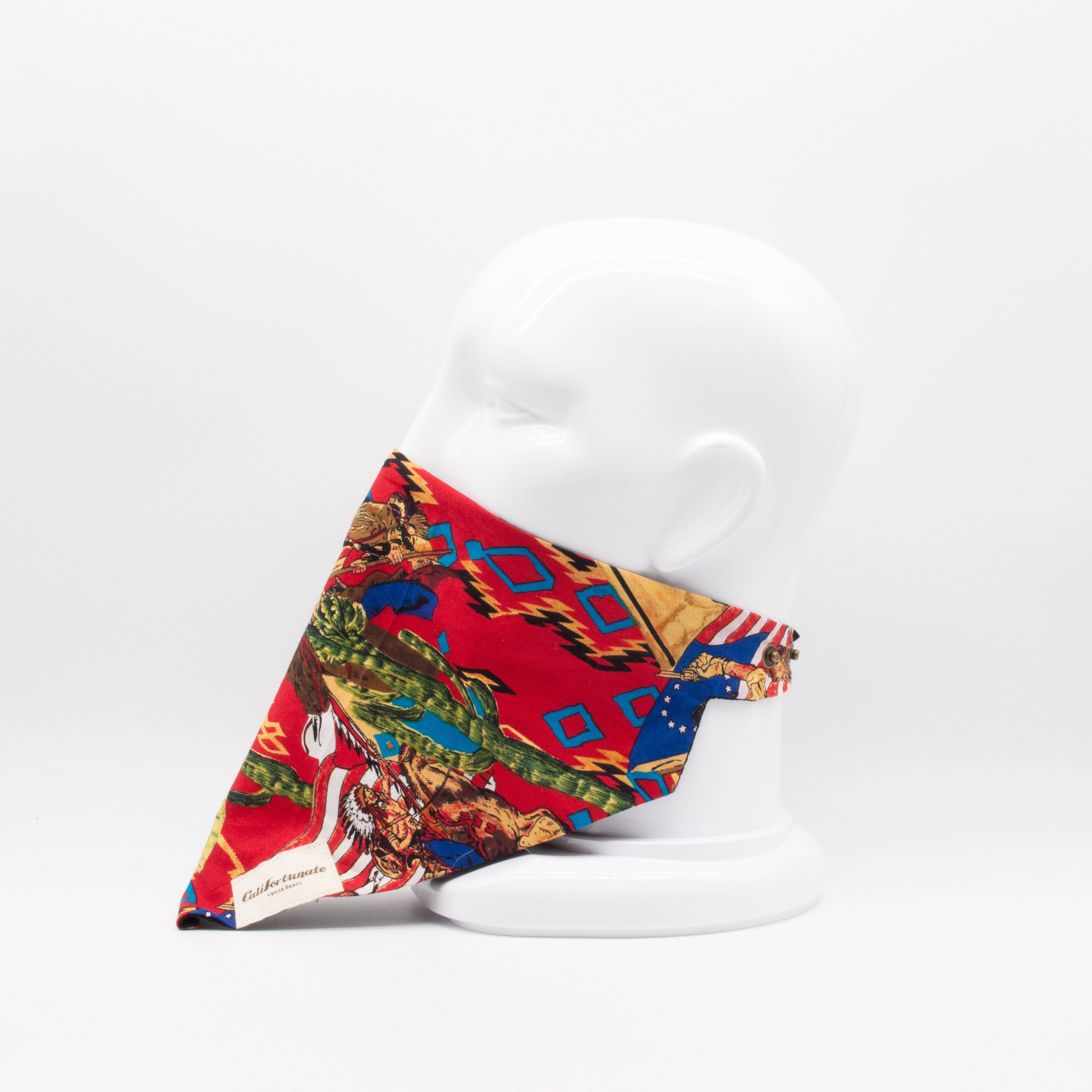 Maskdanna by Califortunate - Vente Masques jetables non médicaux - MASKDANNA ROUGE INDIEN1