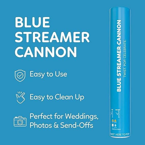 TUR Party Supplies - Wholesale Party popper - Blue Streamer Cannon Confetti Poppers | Biodegradable Blue Confetti | TUR Party Supplies Party Poppers for Celebrations6