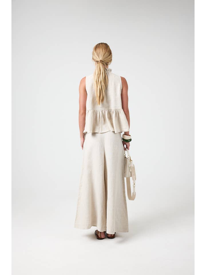 Naturale Pantaloni in lino Sabi - Naturali in vendita all'ingrosso su Faire