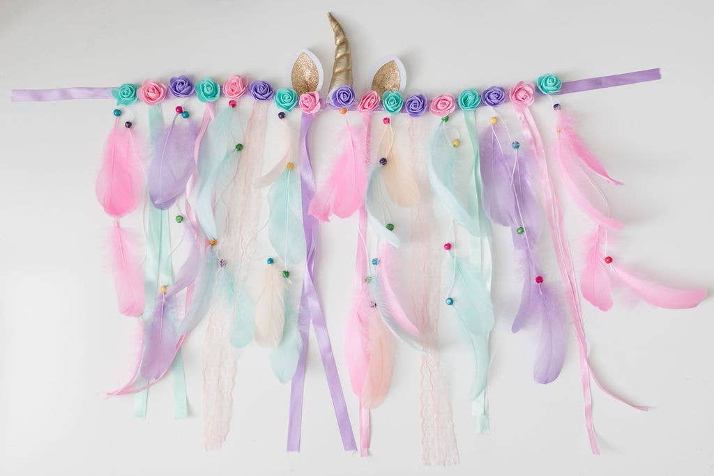 Jenn & Joos - Vente Ciel de lit – enfant et bébé - Baldaquin pour lit de fille Motif princesse Licorne Rose10