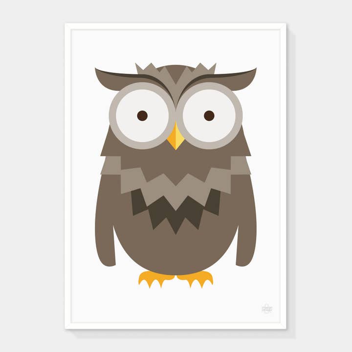 Impresión artística de búho para venta al por mayor de Showler and Showler