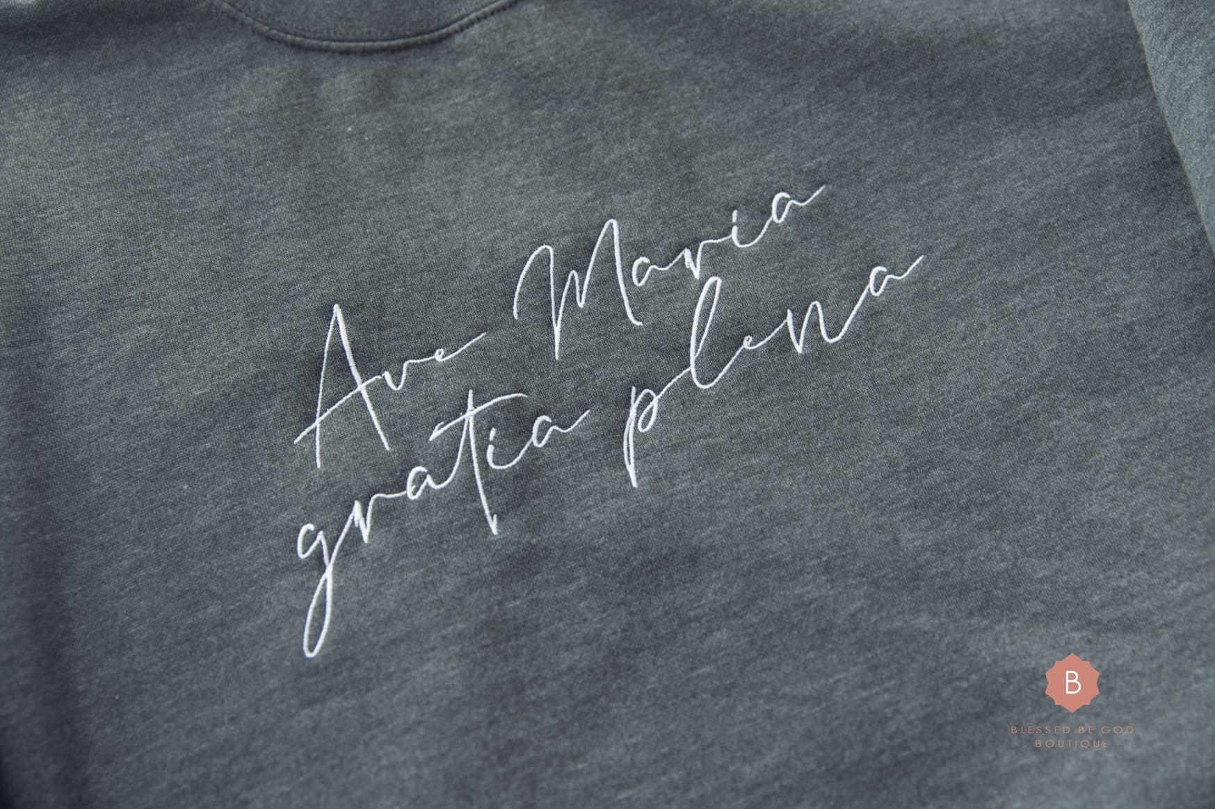 Blessed Be God Boutique - Wholesale Graphic Sweatshirt - Women's - Ave Maria Unisex Premium Sweatshirt1