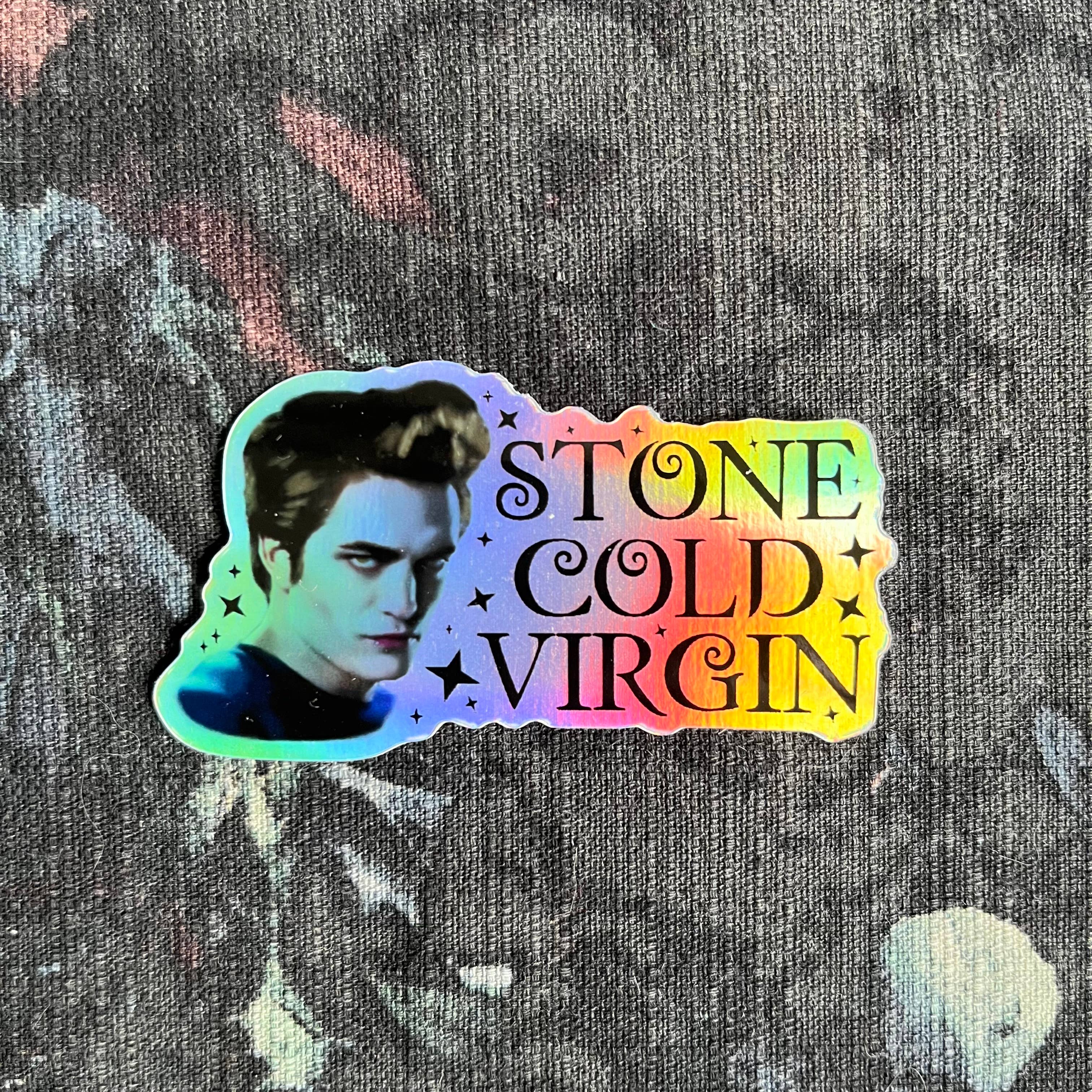 Broad Sides - Wholesale Sticker - Stone Cold Virgin 3” Holo Twilight Edward Sticker