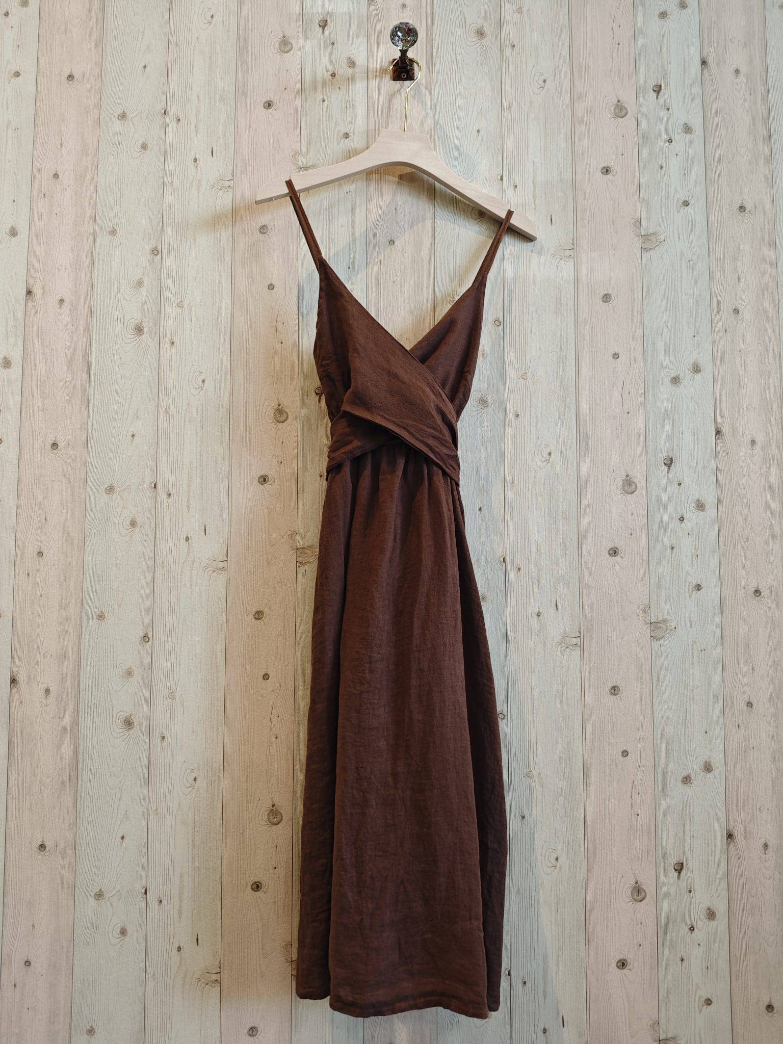 Linen & More - Wholesale Dress - Women's - REF 25811 DRESS WITH CROSSED BOW 100% LINEN3