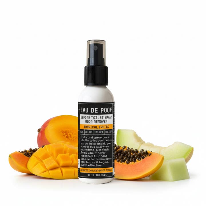Eau de POOF Pre-Toilet Odor Spray 100 Uses - TROPICAL FRUITS for wholesale by VAVANA