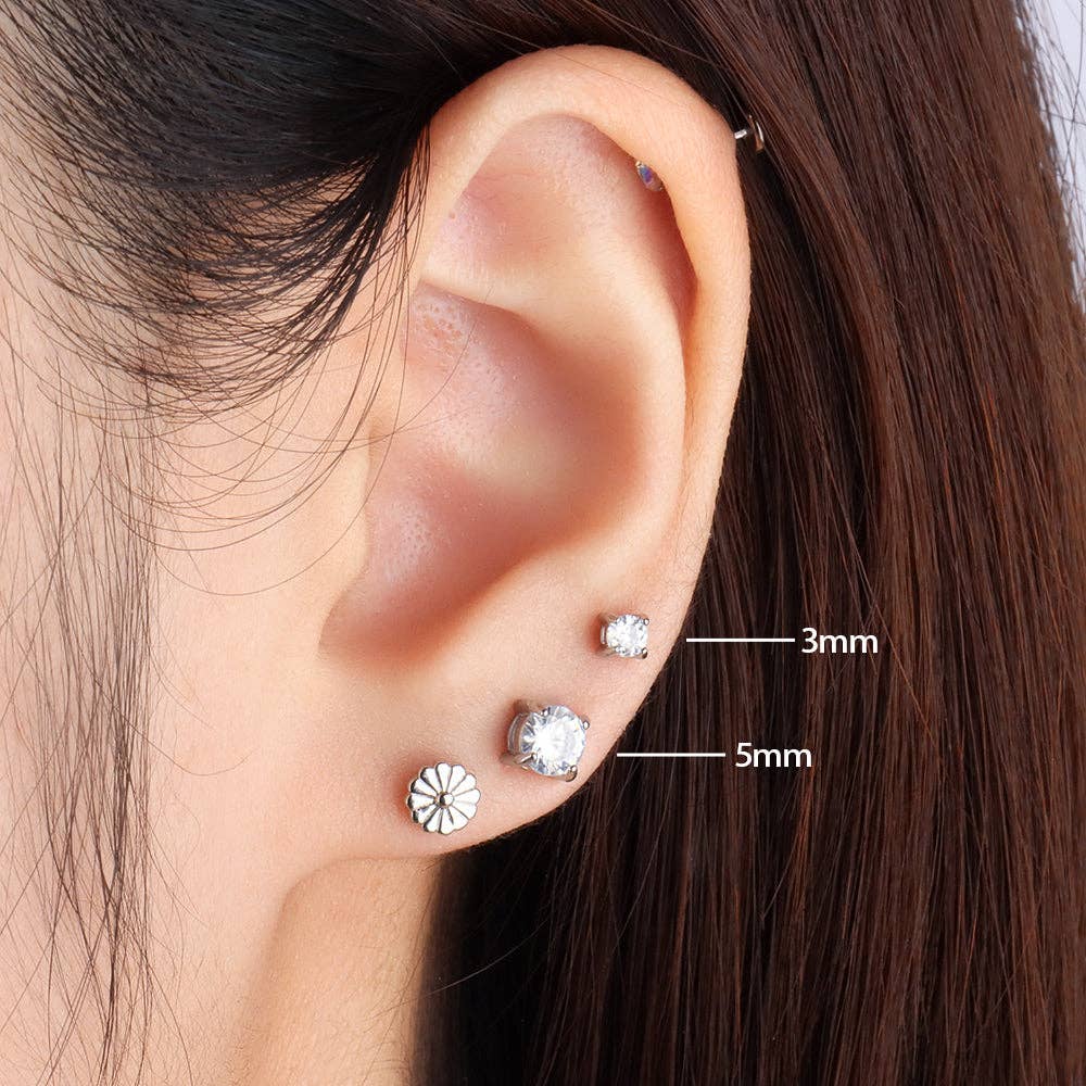 oumo jewelry - Wholesale Stud/Post Earrings - Basic Round Gemstone Studs18