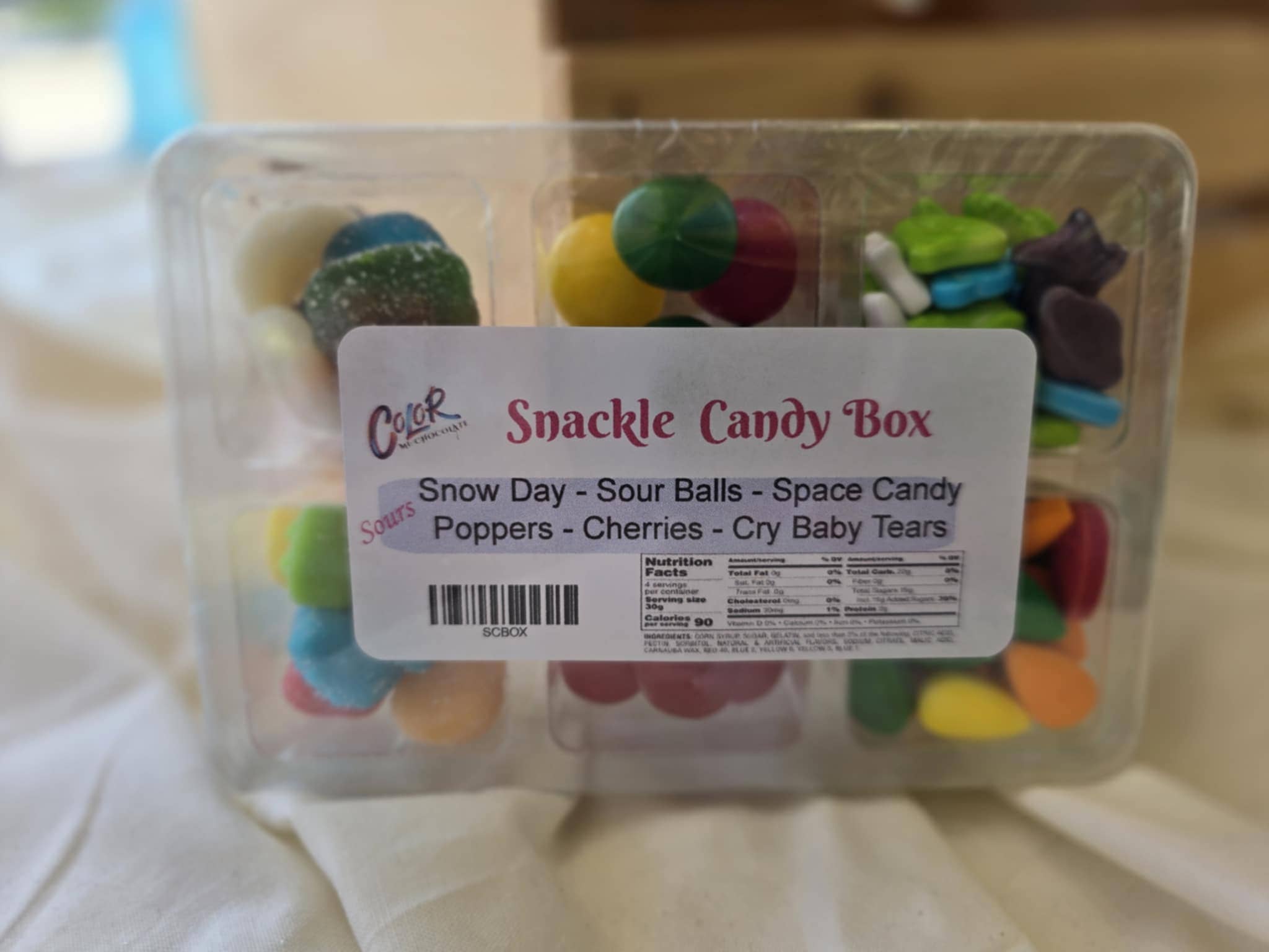 Color Me Chocolate – Gomas por atacado – Caixa de Presente de Doces Azedos Snackle