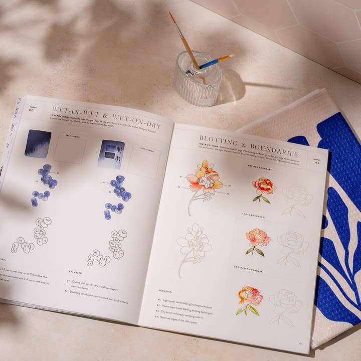 Paige Tate & Co. - Wholesale Book - Adult - Watercolor Workbook: Café in Bloom