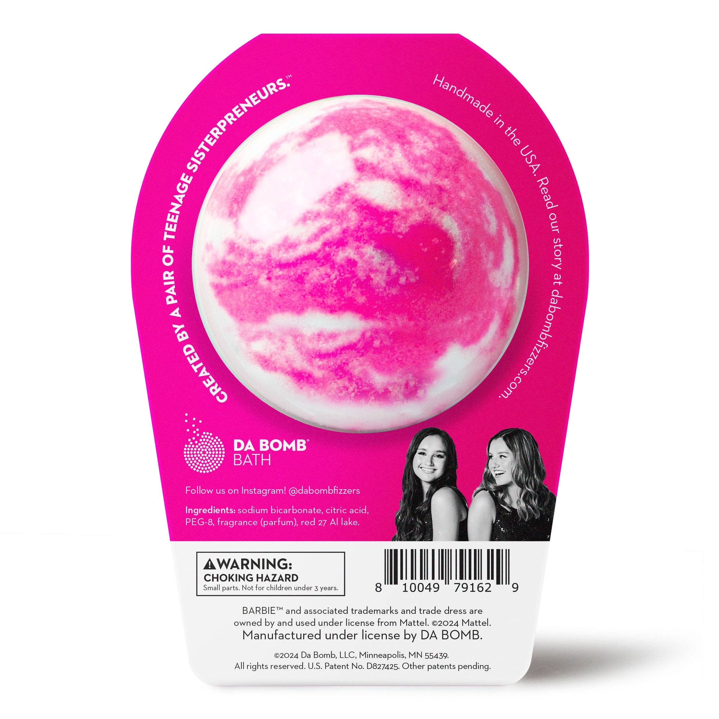 Da Bomb Bath Fizzers - Wholesale Bath Bomb/Fizz - Barbie™ Bomb™ (Pink Swirl)3