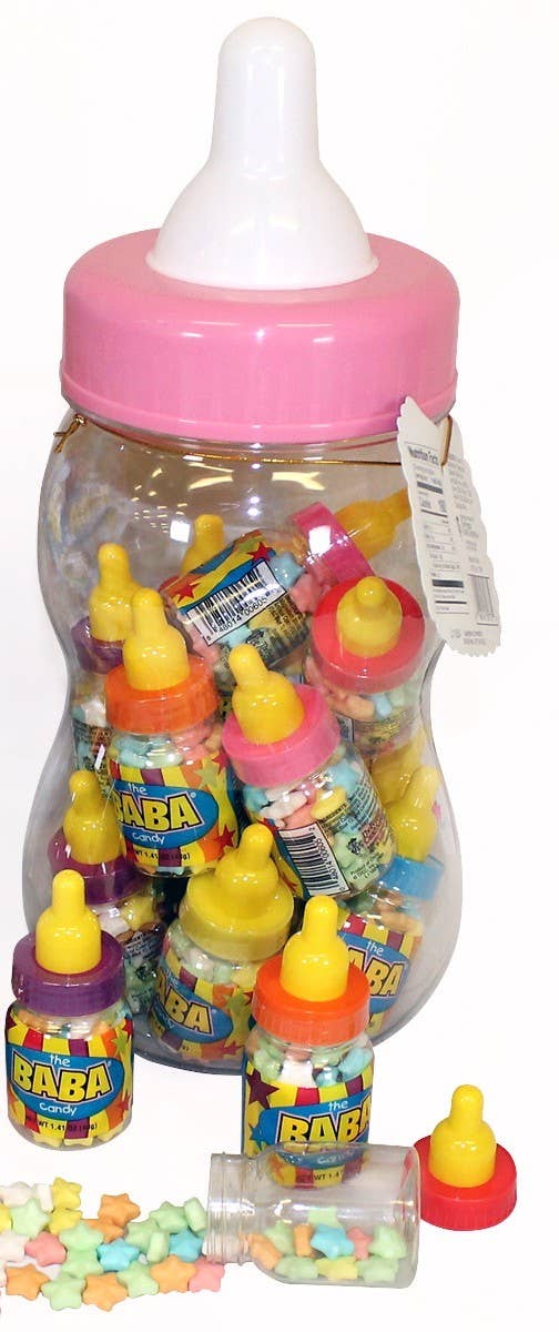Long Island Candy Factory – wholesale Boiled sweets – Foreign Candy Giant BABA PINK Baby Girl Bottle 13"0