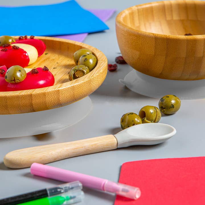 Rinkit Ltd – Engroshandel Middagstallerken – Børn og baby – Lille spisestue børn bambus suge rund plade43