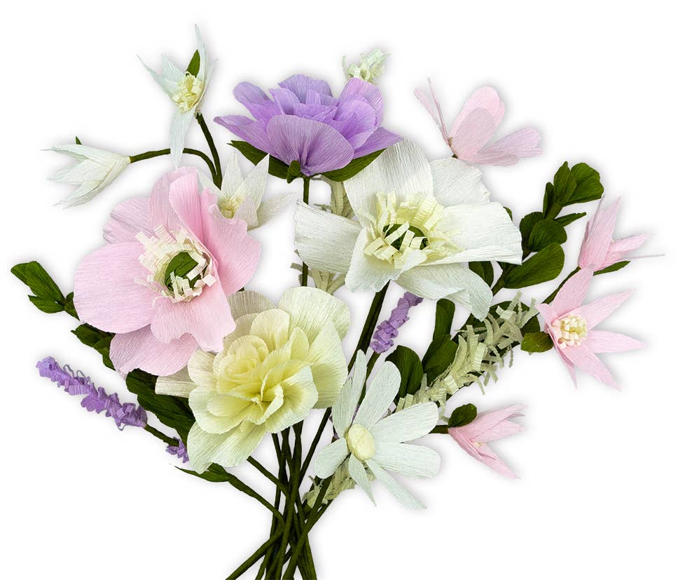 URSUS® / Buntpapierfabrik Ludwig Bähr GmbH & Co. KG - Wholesale DIY craft kit - DIY Set Crepe Paper Flowers "Purple"3