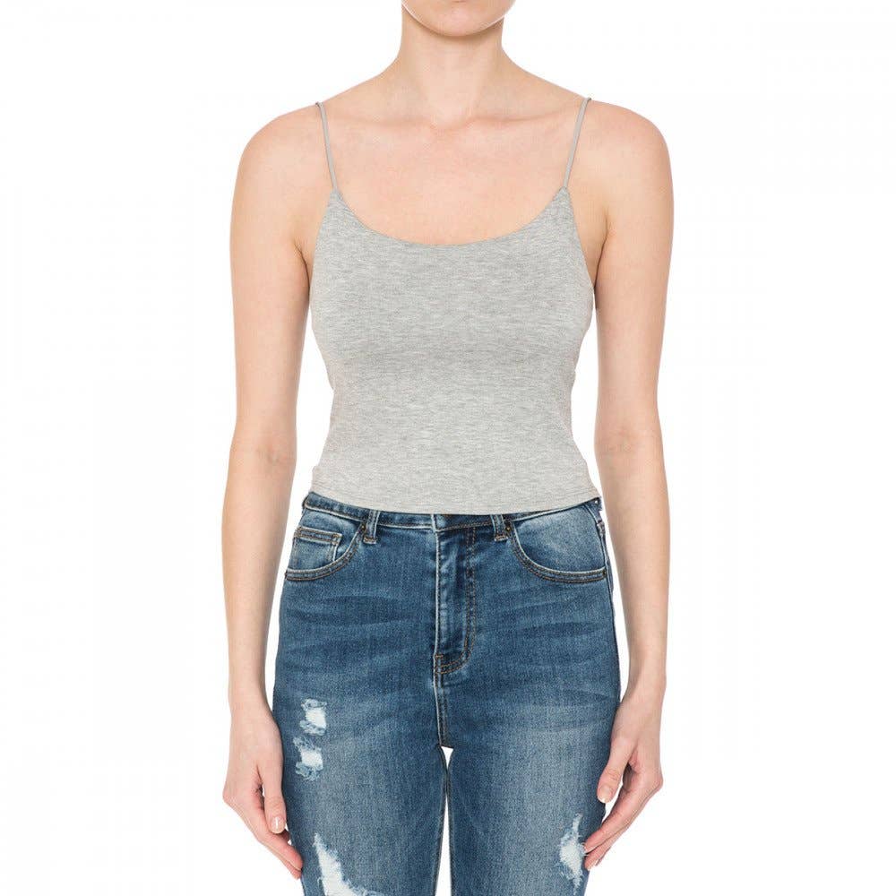 Paperdoll - Wholesale Camisole - Women's - SKINNY CAMI STRAP CROP TOP1