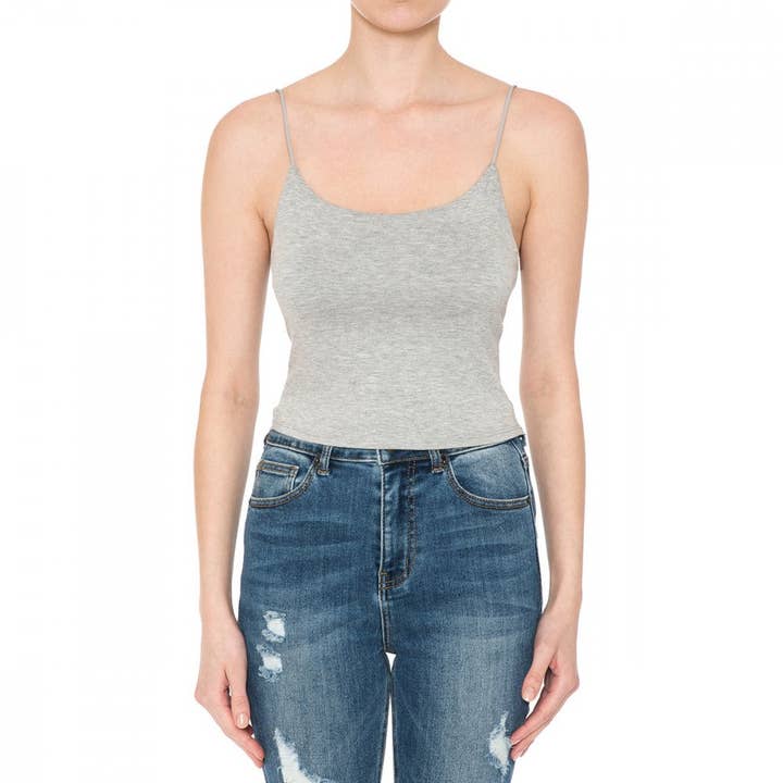 Paperdoll - Wholesale Camisole - Women's - SKINNY CAMI STRAP CROP TOP1