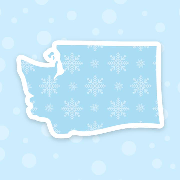 Washington Snowflake State Sticker for wholesale by The State Stickers