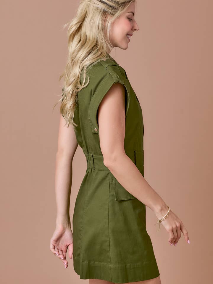 BABY PINK - Wholesale Dress - Women's - Notched lapel short sleeve dress36