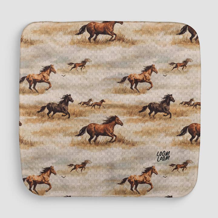 Loom Loom - Wholesale Dishcloth - Wild Horses Dishcloth0
