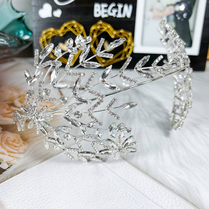 Happy Dream Gifts - Wholesale Fashion Headband - Women's - Crystal Bridal Silver Headband, Crystal Bridal Hairpiece