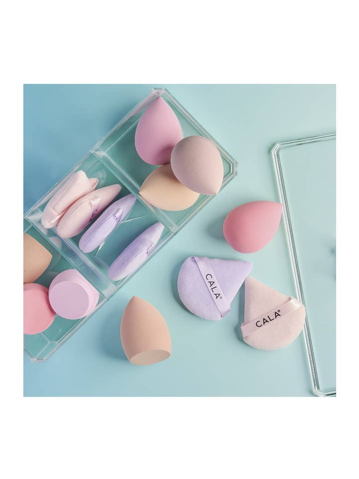 CALA 76026 Flawless Sponges Set + Organizer - 3 Set for wholesale by PINEAPPLE Beauty