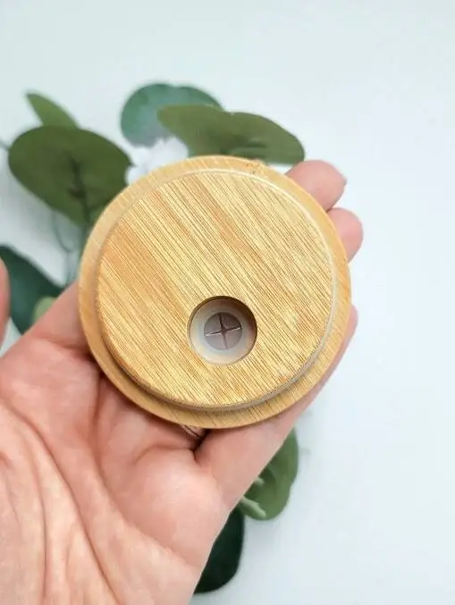 Cataleya Designs Studio LLC – wholesale Drinklock – Utbytbara bambulock för 16 oz glasburkar0