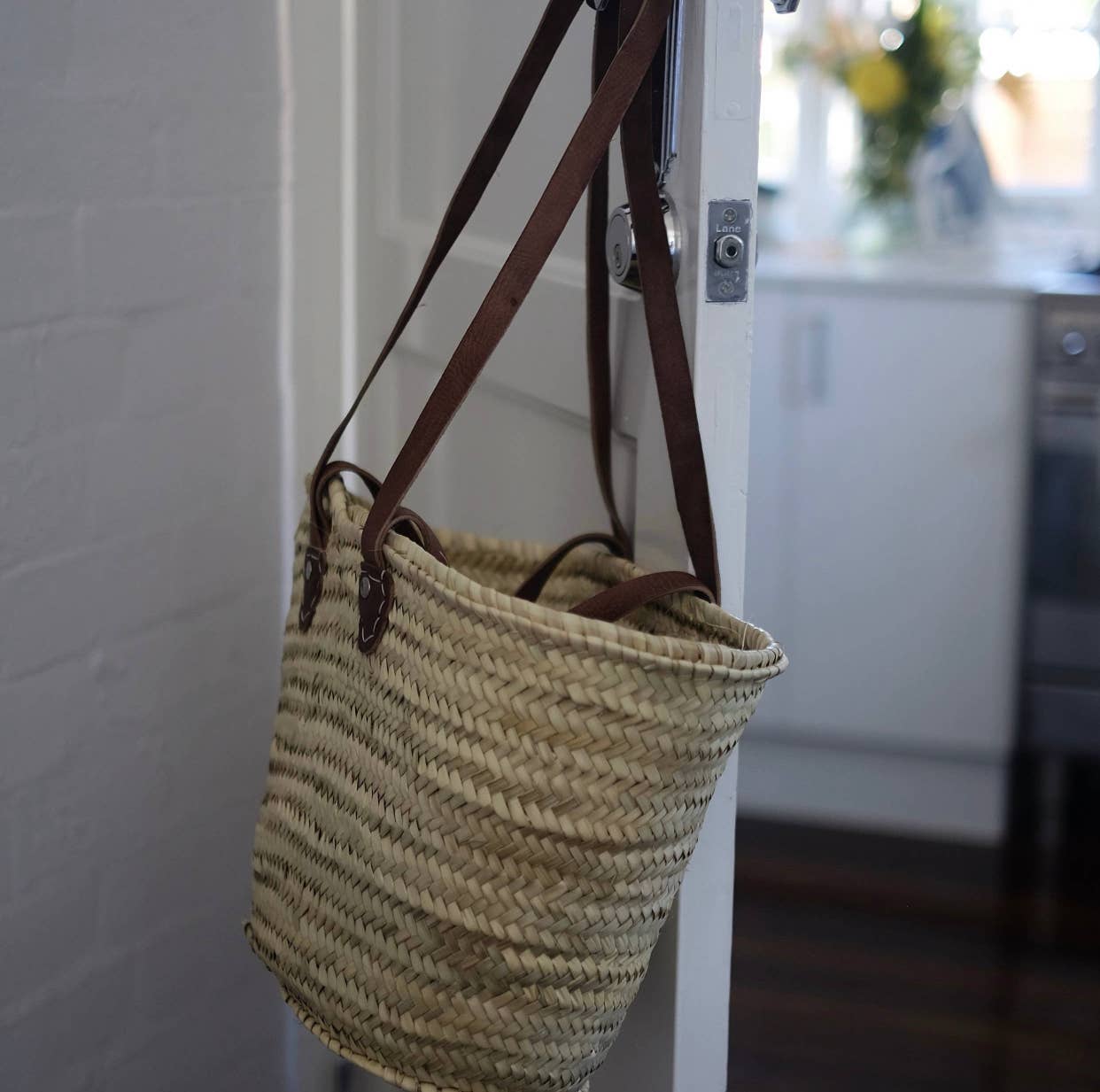 MIRAMAR Store - Wholesale Tote Bag - Women's - Classic Moroccan Woven Market Basket with Leather Straps5