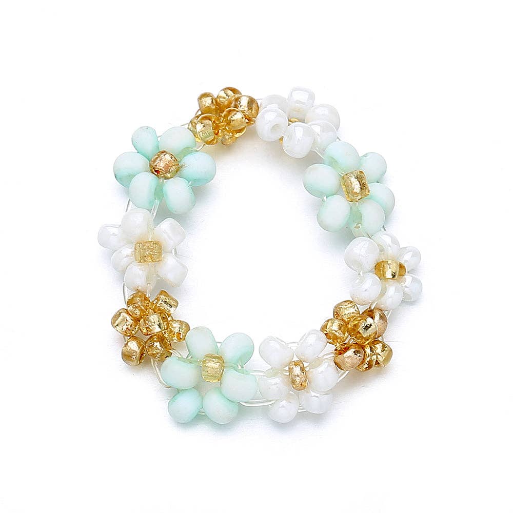 GLAM & GLORY Jewels made with love - Vente Anneau/bague à empiler - Bague Dunja en perles de verre1